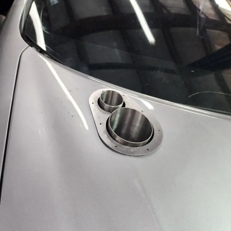 12-15 3 Inch Honda Civic Si Hood Exit Pipe 1