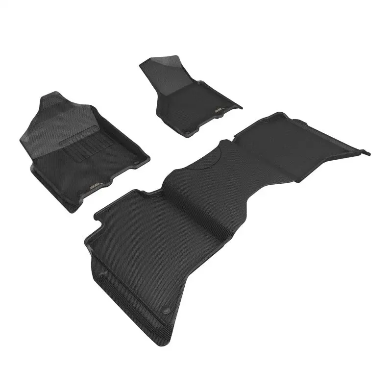 3D Maxpider 19-24 Dodge Ram 2500 Crew Cab Kagu 1St And 2Nd Row Floormat - Black 1