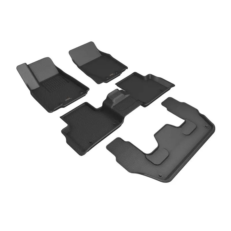 3D Maxpider 22-25 Jeep Grand Cherokee L 6-Seat W/ Rear Center Kagu 1St 2Nd 3Rd Row - Set (Black) 1