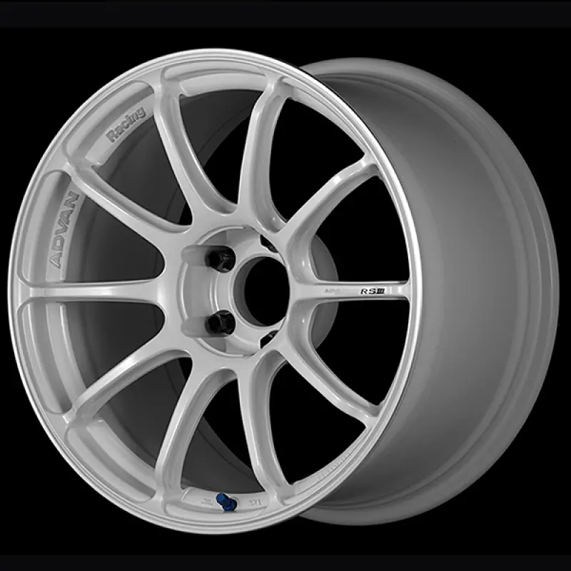 Advan Rsiii 18X10.5 / +15 Offset / 5X114.3 / 73Mm Bore / Racing White Metallic And Ring 1