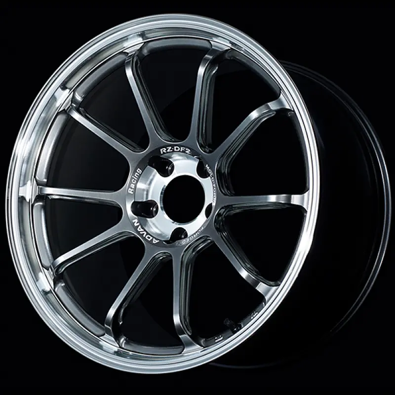 Advan Rz-Df2 19X9.5 / +22 Offset / 5X120 / 72.5Mm Bore / Diamond Cut And Hyper Platinum Black 1