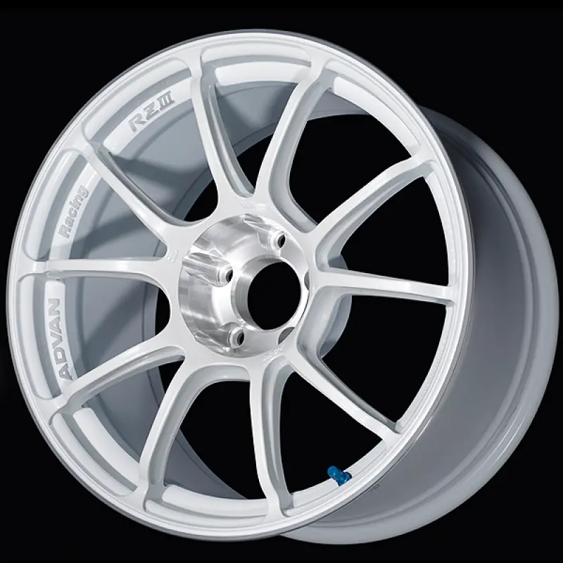 Advan Rziii 18X9.5 / +45 Offset / 5X120 Bc / 72.5Mm Bore / Racing White Metallic & Diamond Cut 1
