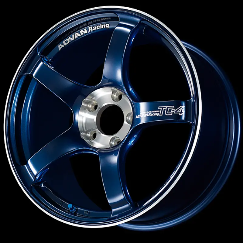 Advan Tc-4 Se 18X9.5 / +45 Offset / 5X114.3 / 73Mm Bore / Racing Indigo Blue And Diamond Cut 1