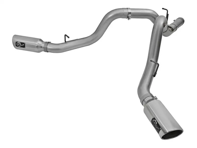Afe Large Bore Hd 4In Dual Dpf-Back Ss Exhaust W/Polished Tip 16-17 Gm Diesel Truck V8-6.6L (Td) Lml 1