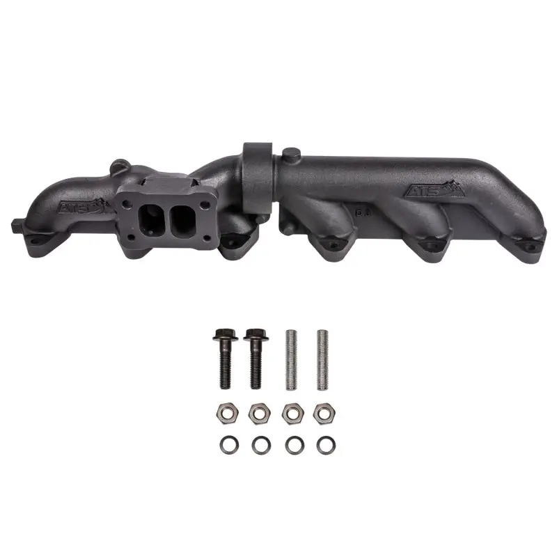 Ats Diesel 03-07 5.9L Cummins 2Pc Wide Flange T3 Pulse Flow Exhaust Manifold W/ Flange Hardware 1