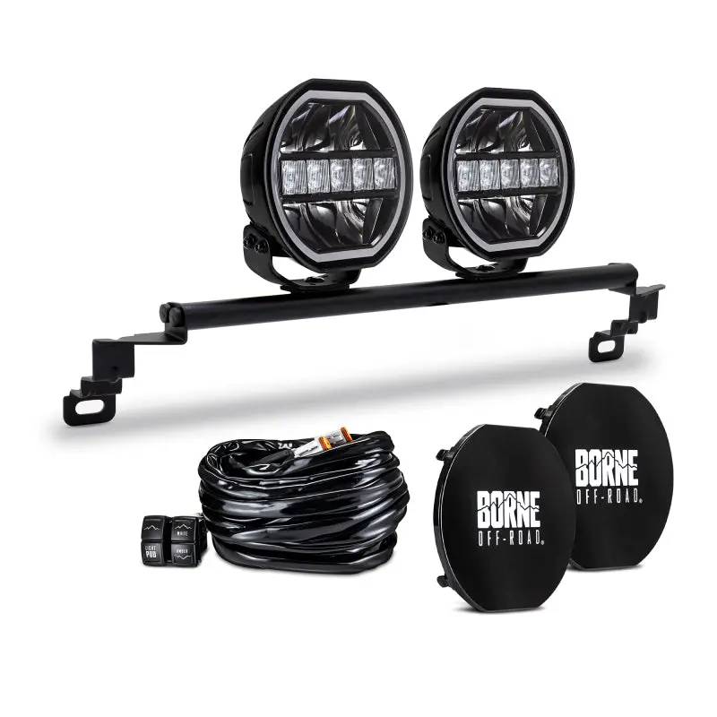 Borne Off-Road 2021+ Ford Bronco Direct Fit Lights - Standard Bumper - 2In X 7In Round 1