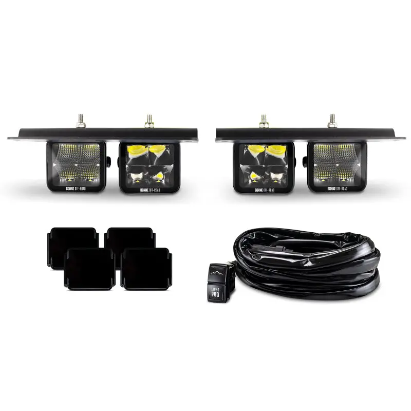 Borne Off-Road 2021+ Ford Bronco Direct Fit Pods - Modular Bumper - Kit Of 4 - Fog 1