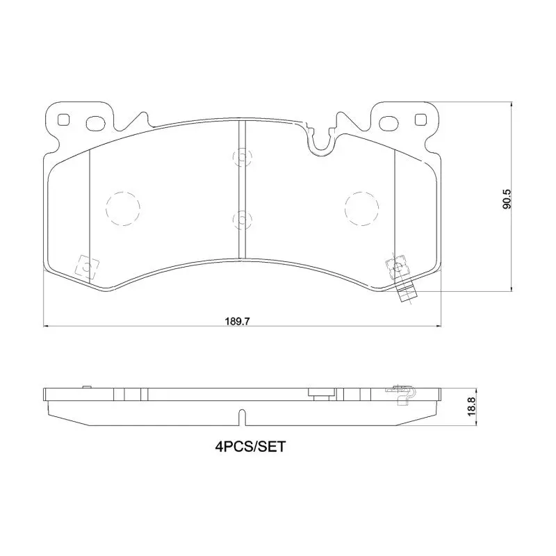 Brembo Oe 21-24 Cadillac Escalade/23-24 Chevy Silverado 1500 Premium Low Ceramic Brake Pad - Front 1