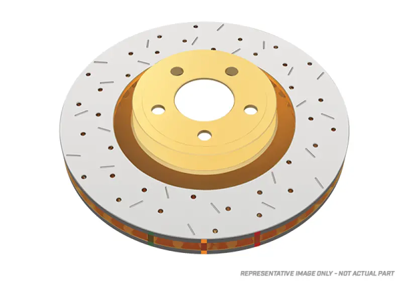 Dba 08-09 Charger / Magnum / Challenger Srt8 W/ Brembo Rear Drilled & Slotted 4000 Series Rotor 1