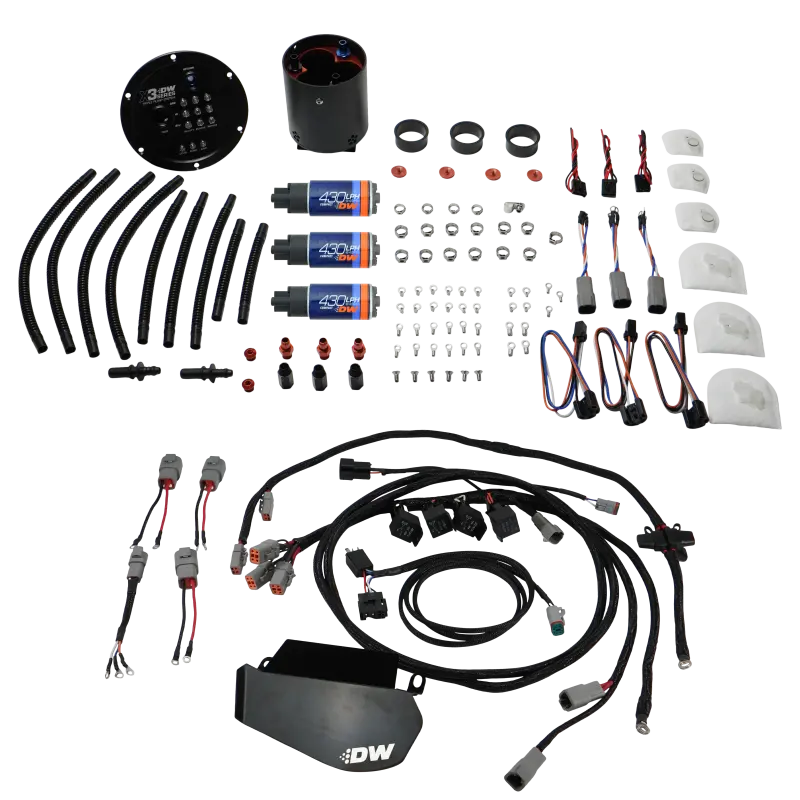 Deatschwerks 09-24 Nissan Gt-R R35 X3 Triple Pump Module W/ Dw430c Pumps And Plug And Play Harness 1