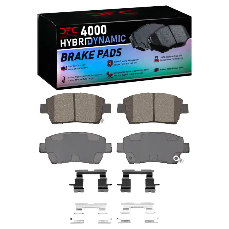 Dfc 00-15 Scion Iq Front 4000 Hybridynamic Brake Pads And Hardware Kit 1