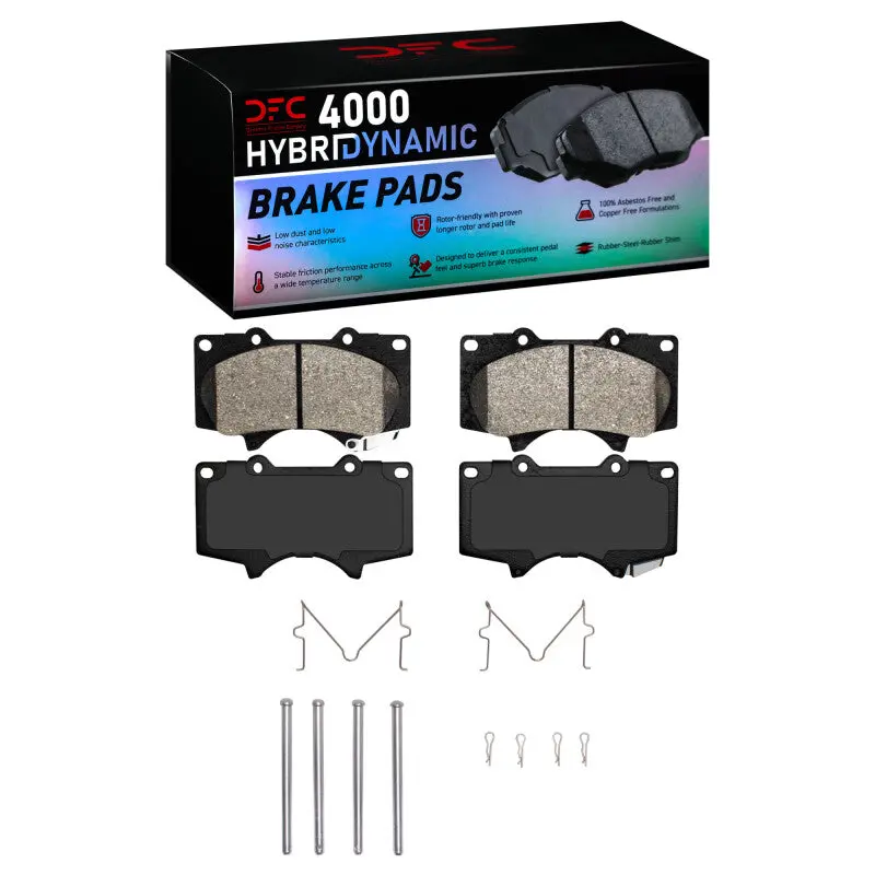 Dfc 00-25 Jac Frison Front 4000 Hybridynamic Brake Pads And Hardware Kit 1
