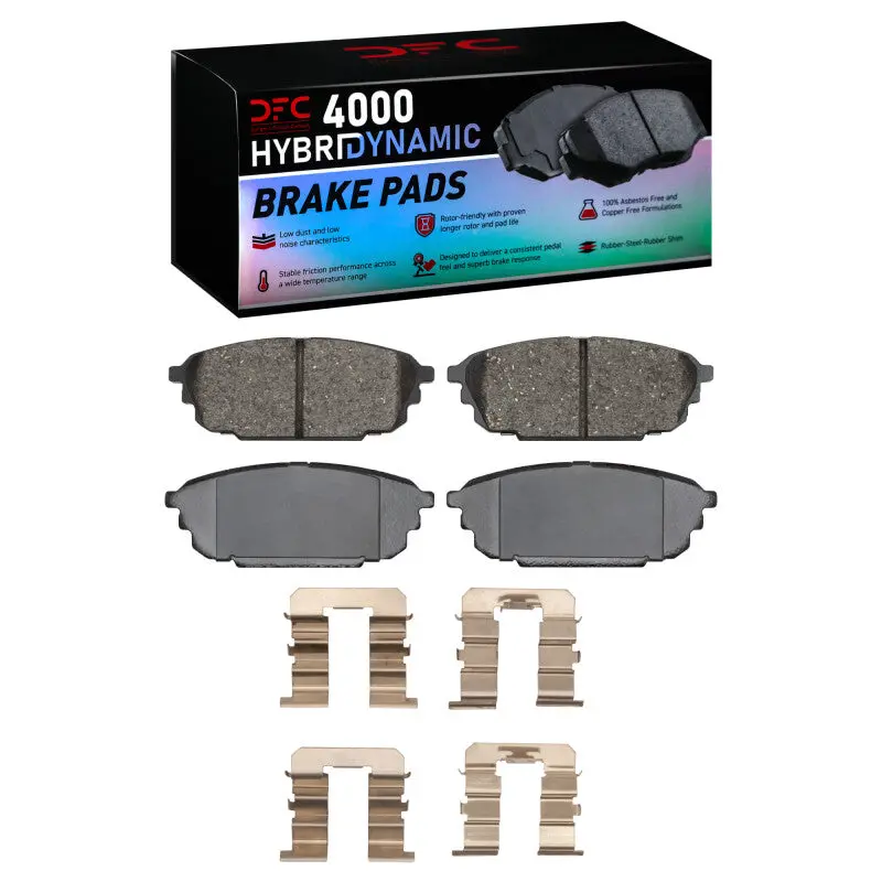Dfc 01-03 Mazda Protege Rear 4000 Hybridynamic Brake Pads And Hardware Kit 1