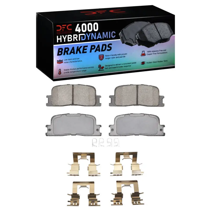 Dfc 01-03 Toyota Highlander Rear 4000 Hybridynamic Brake Pads And Hardware Kit 1