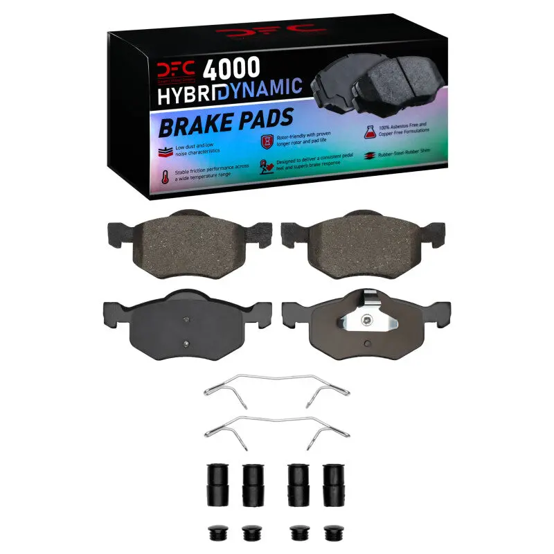 Dfc 01-07 Ford Escape Front 4000 Hybridynamic Brake Pads And Hardware Kit 1