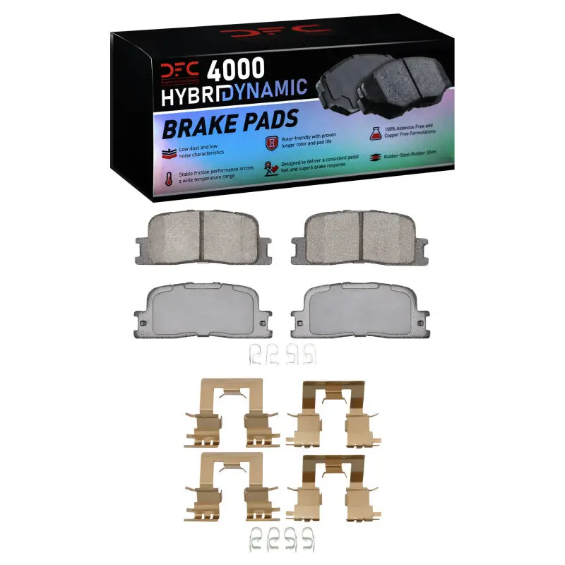 Dfc 02-06 Lexus Es300 Rear 4000 Hybridynamic Brake Pads And Hardware Kit 1