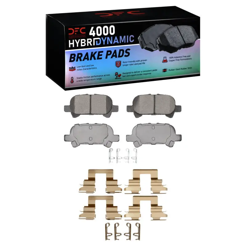 Dfc 02-08 Toyota Solara Rear 4000 Hybridynamic Brake Pads And Hardware Kit 1