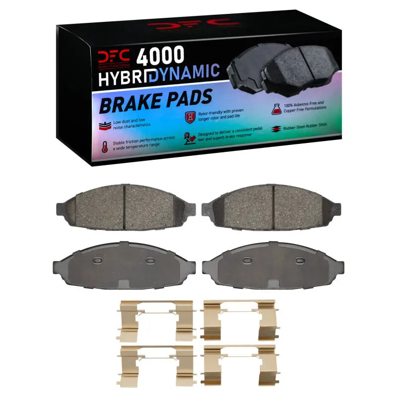 Dfc 03-11 Ford Crown Victoria Front 4000 Hybridynamic Brake Pads And Hardware Kit 1