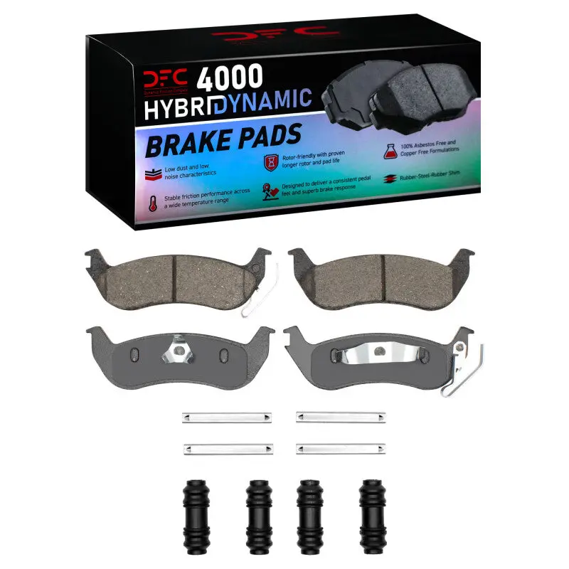 Dfc 03-11 Ford Crown Victoria Rear 4000 Hybridynamic Brake Pads And Hardware Kit 1