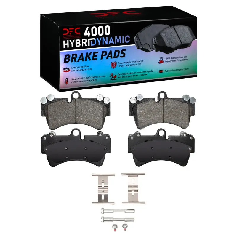 Dfc 03-15 Audi Q7 Front 4000 Hybridynamic Brake Pads And Hardware Kit 1