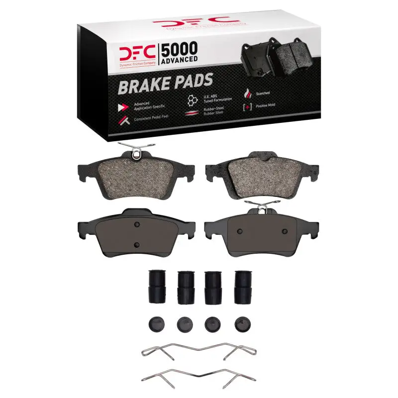 Dfc 03-15 Chevrolet Cobalt Rear 5000 Advanced Low Metallic Brake Pads And Hardware Kit 1