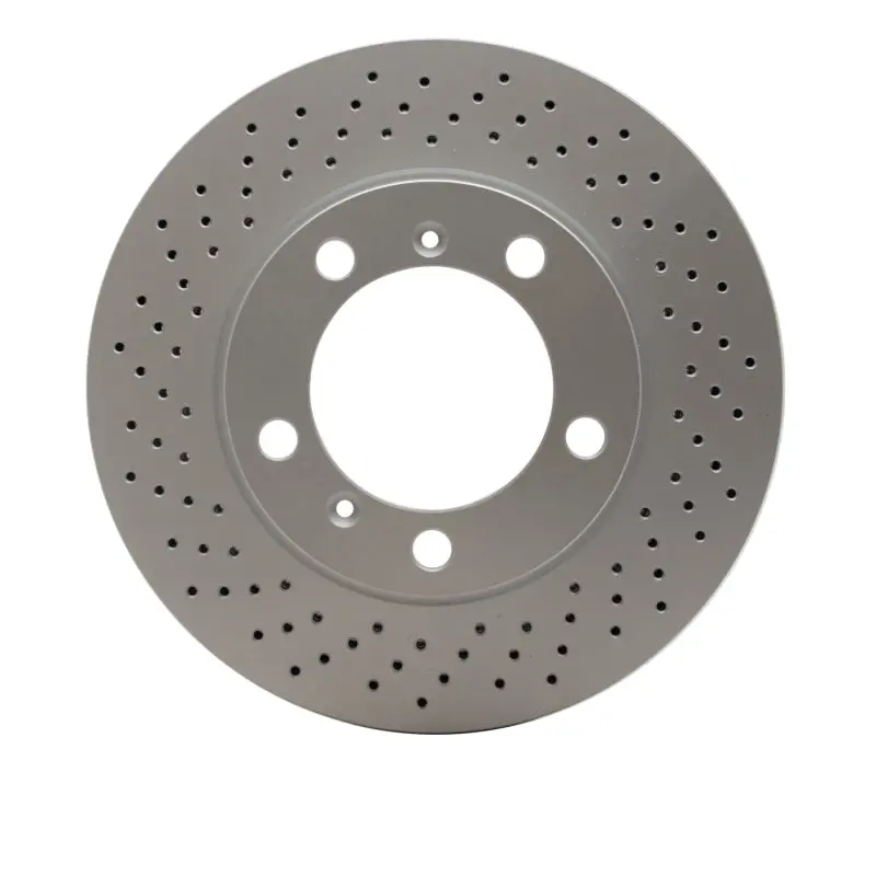 Dfc 05-08 Porsche Cayman Left Front Drilled Geospec Coated Rotor 1