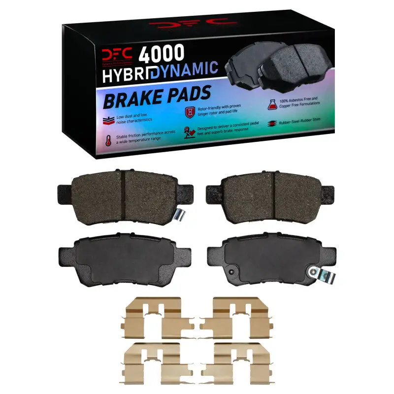 Dfc 05-10 Honda Odyssey Rear 4000 Hybridynamic Brake Pads And Hardware Kit 1