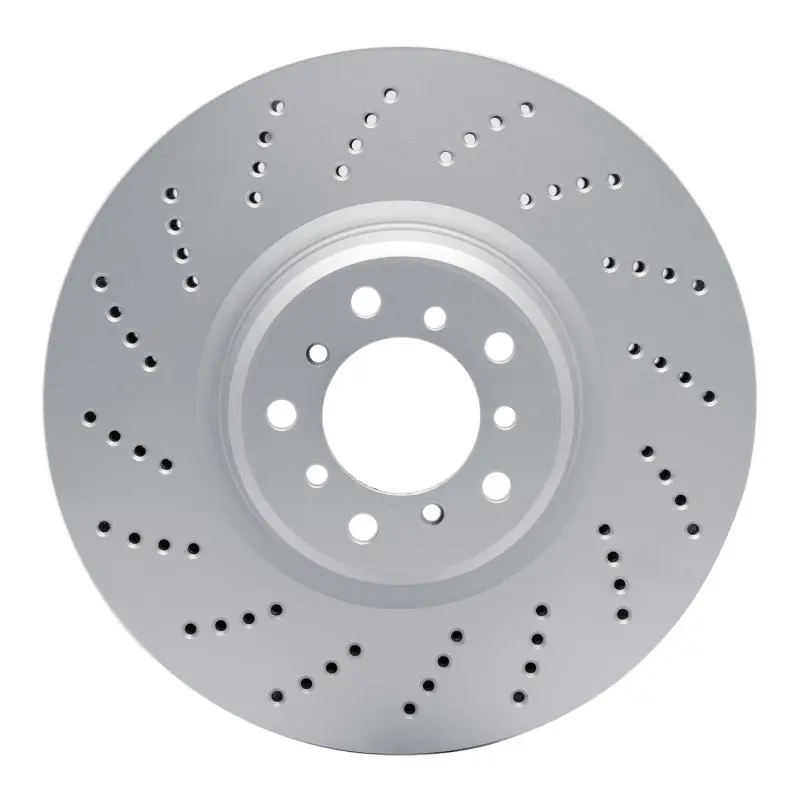 Dfc 06-10 Bmw M6 Left Front Drilled Geospec Coated Rotor 1
