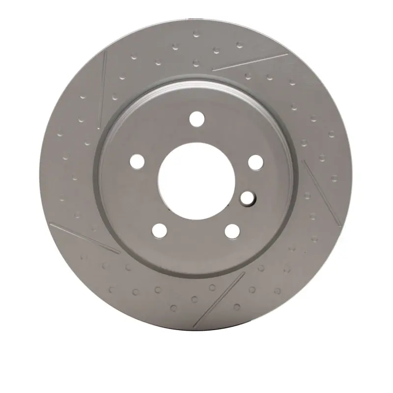 Dfc 06-13 Bmw 330I Rear Geospec Coated Rotor - Dimpled And Slotted 1