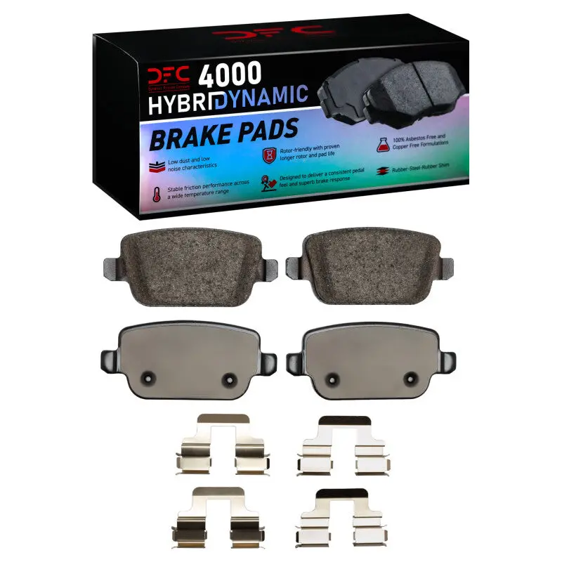 Dfc 07-10 Volvo S80 Rear 4000 Hybridynamic Brake Pads And Hardware Kit 1