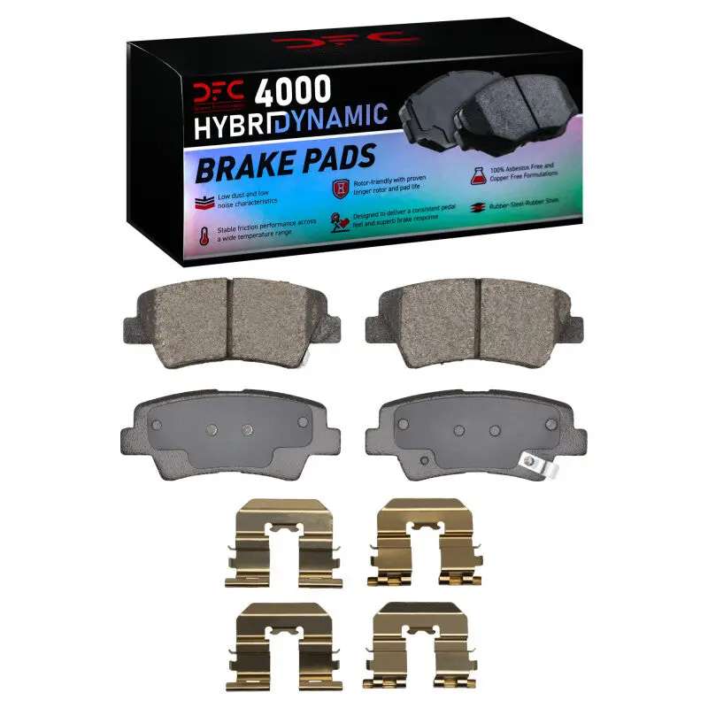 Dfc 07-13 Hyundai Sonata Rear 4000 Hybridynamic Brake Pads And Hardware Kit 1
