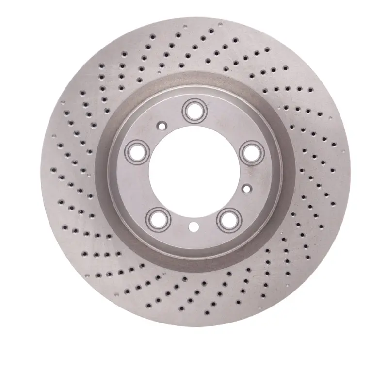 Dfc 07-13 Porsche 911 Left Rear Drilled Brake Rotor 1