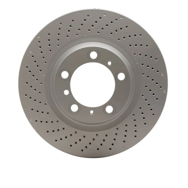 Dfc 07-13 Porsche 911 Left Rear Drilled Geospec Coated Rotor 1