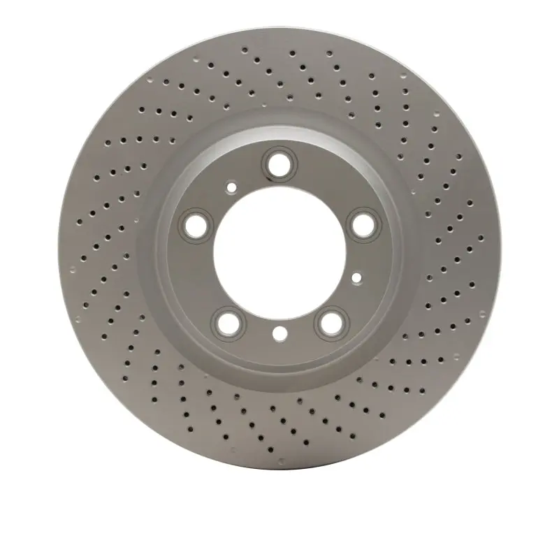 Dfc 07-13 Porsche 911 Right Rear Drilled Geospec Coated Rotor 1