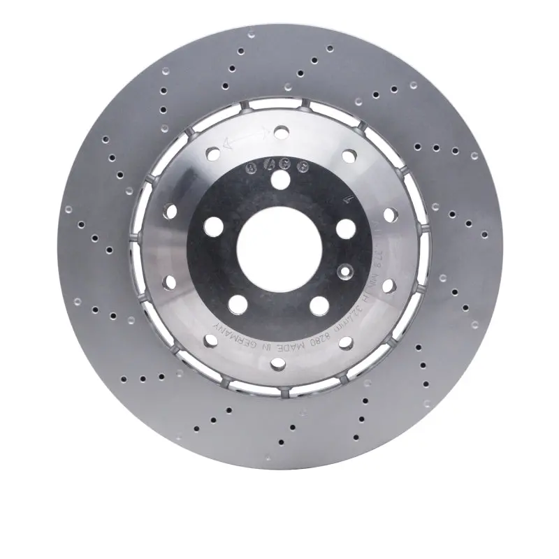 Dfc 08-12 Audi R8 Front Drilled Hi-Carbon Alloy Geomet Coated Rotor 1