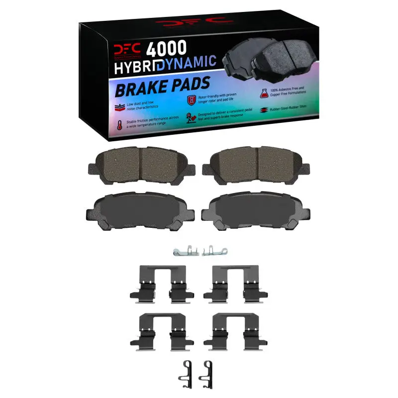 Dfc 08-13 Toyota Highlander Rear 4000 Hybridynamic Brake Pads And Hardware Kit 1