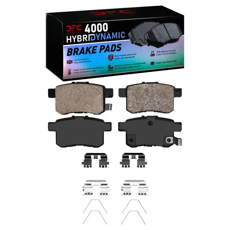 Dfc 08-17 Acura Tsx Rear 4000 Hybridynamic Brake Pads And Hardware Kit 1