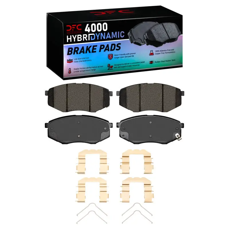 Dfc 10-11 Hyundai Tucson Front 4000 Hybridynamic Brake Pads And Hardware Kit 1