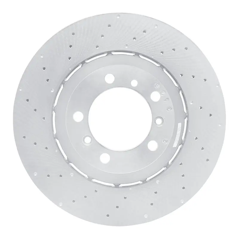 Dfc 10-11 Porsche 911 Left Rear Drilled Hi-Carbon Alloy Geomet Coated Rotor 1