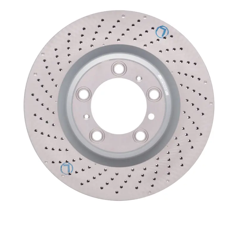 Dfc 10-23 Porsche 911 Left Rear Drilled Geospec Coated Rotor 1