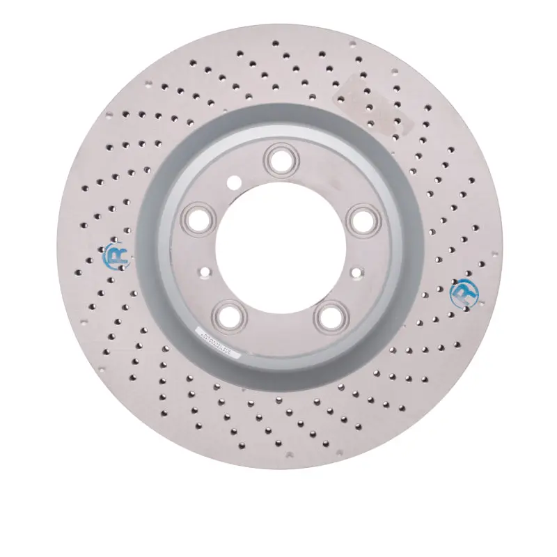 Dfc 10-23 Porsche 911 Right Rear Drilled Geospec Coated Rotor 1