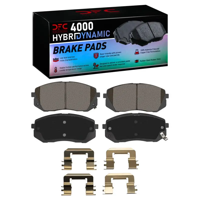 Dfc 11-12 Kia Rondo (Canada) Front 4000 Hybridynamic Brake Pads And Hardware Kit 1