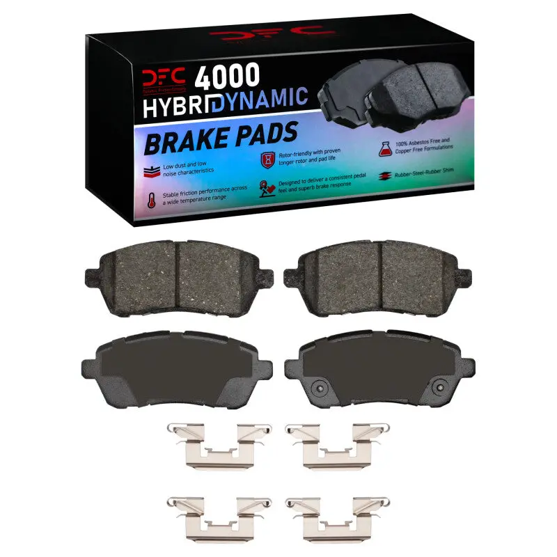 Dfc 11-19 Ford Fiesta (Usa/Canada) Front 4000 Hybridynamic Brake Pads And Hardware Kit 1