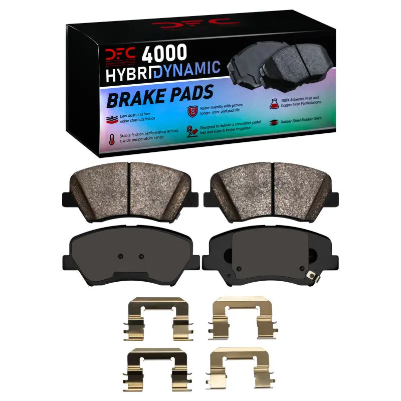 Dfc 12-16 Hyundai Veloster Front 4000 Hybridynamic Brake Pads And Hardware Kit 1