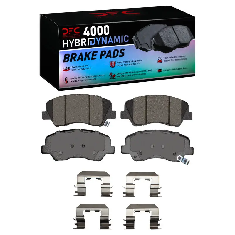 Dfc 12-17 Dodge Attitude (Mexico) Front 4000 Hybridynamic Brake Pads And Hardware Kit 1