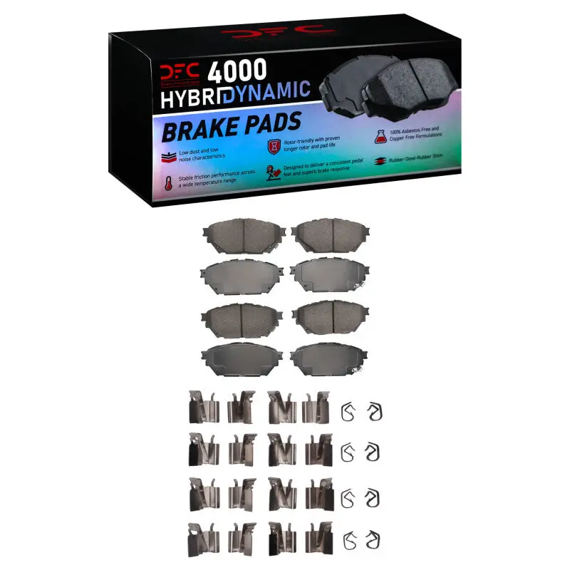Dfc 12-20 Freightliner Fl360 (Mexico) Rear/Front 4000 Hybridynamic Brake Pads And Hardware Kit 1