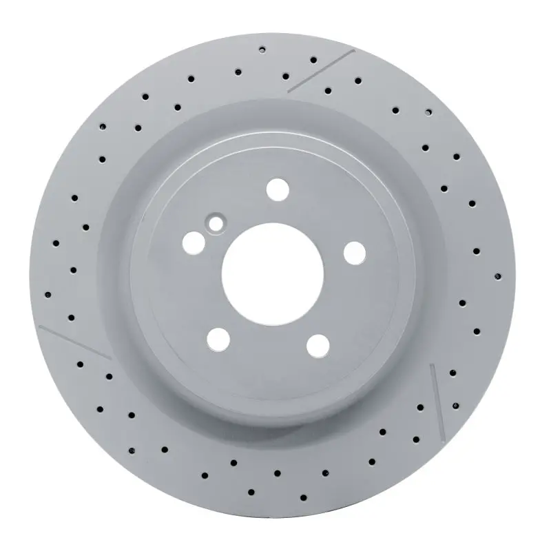 Dfc 12-20 Mercedes-Benz Slc43 Amg Rear Drilled And Slotted Hi-Carbon Alloy Geomet Coated Rotor 1