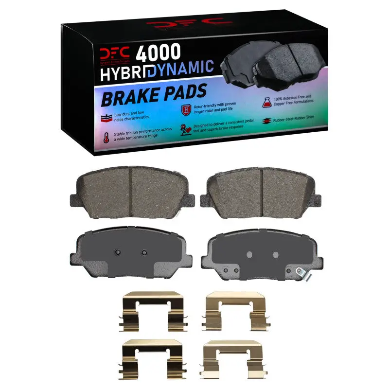 Dfc 13-15 Hyundai Veloster Front 4000 Hybridynamic Brake Pads And Hardware Kit 1
