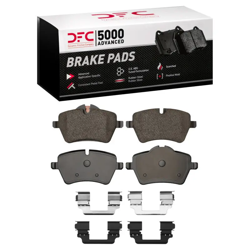 Dfc 13-16 Mini Cooper Countryman Front 5000 Advanced Ceramic Brake Pads And Hardware Kit 1