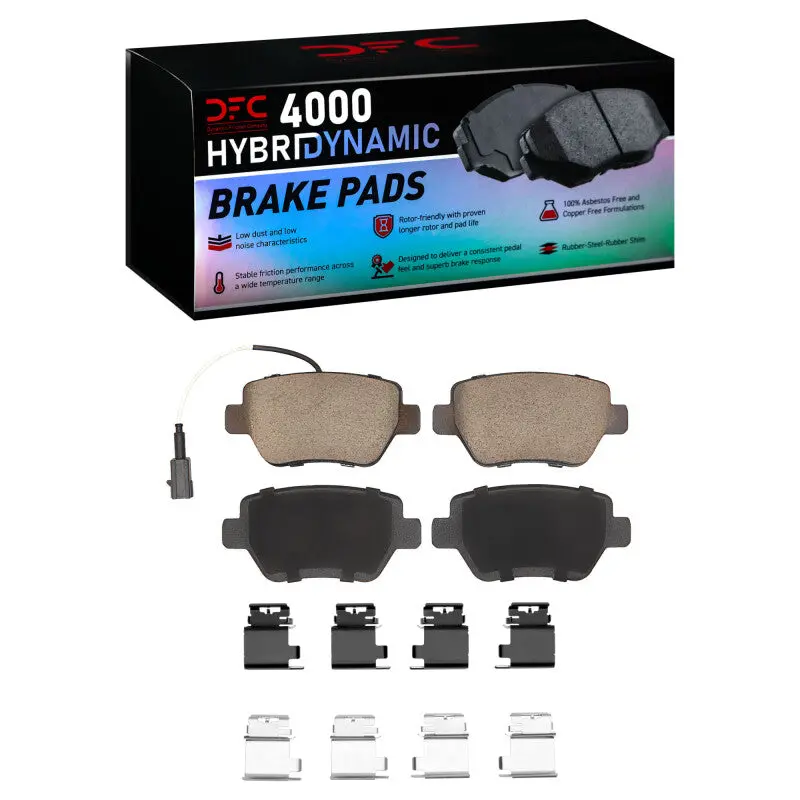 Dfc 14-16 Maserati Ghibli Rear 4000 Hybridynamic Brake Pads And Hardware Kit 1